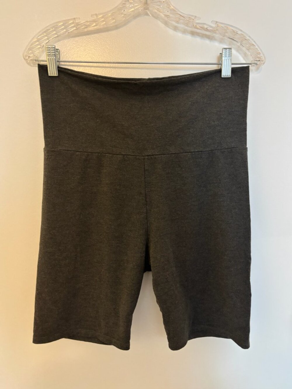 HATCH Maternity Gray Bamboo Viscose Bike Shorts High Waist Size S